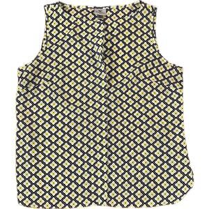 Worthington Petite Blouse  Geometric Sleeveless Multicolor Women's Top‎ PL